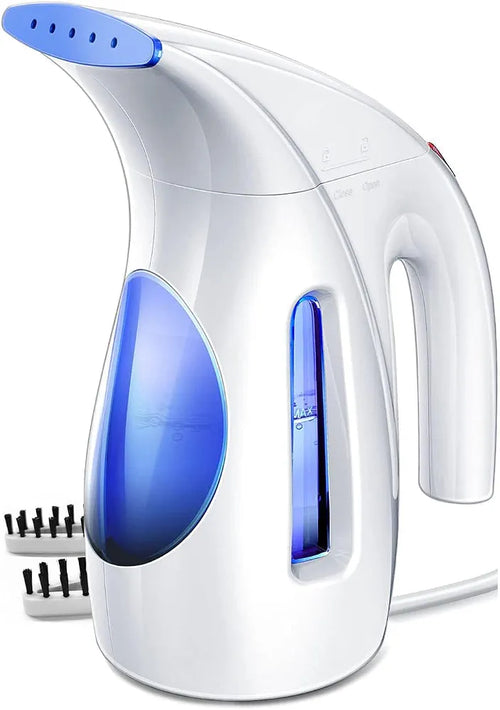 HiLIFE Steamer for Clothes, Portable Handheld Clothing Steamer, 240ml Big Capacity, 700W, Strong Power, Fabric Quick Wrinkle Remover with Brush for Home, Office -Blue